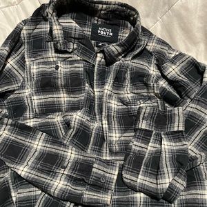 Black and gray Native Youth button down shirt